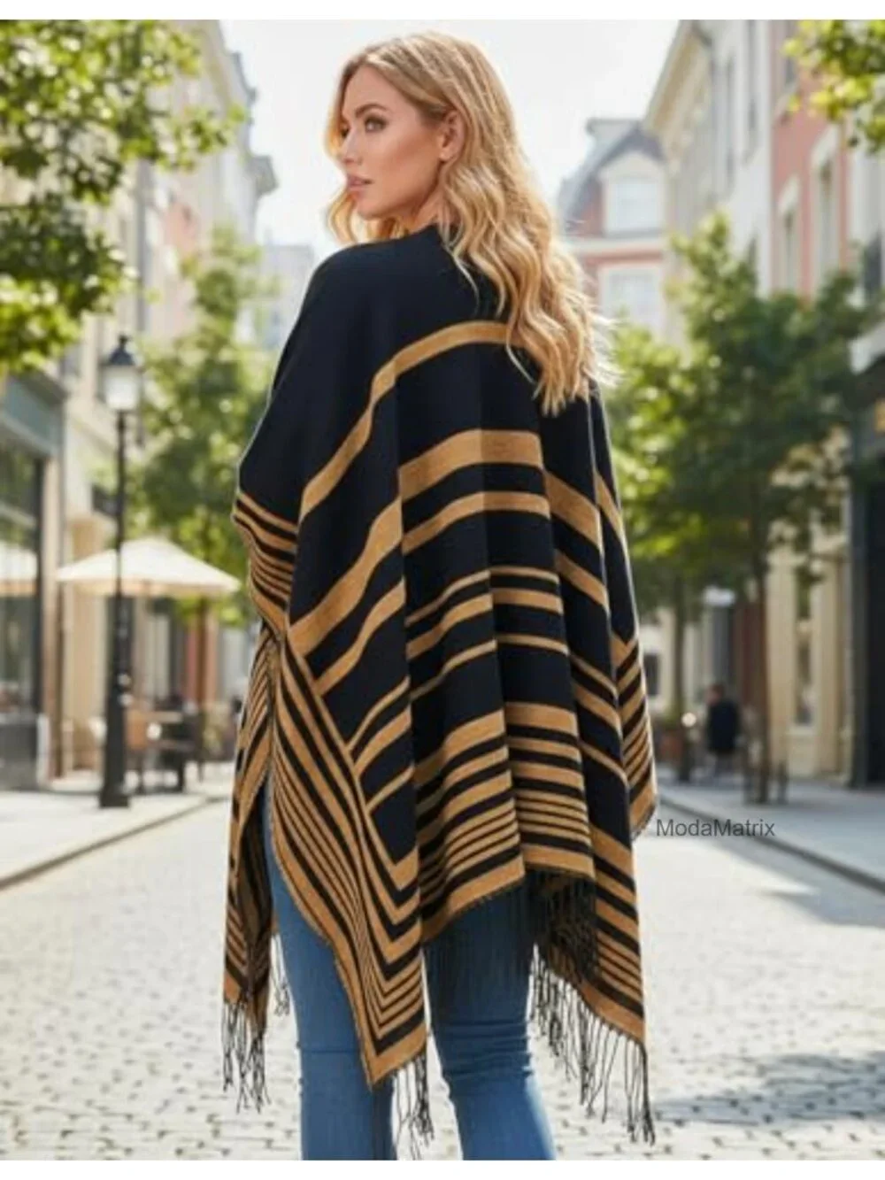 Open Front Poncho Cape Cardigan Shawl - Acrylic Blend Wrap